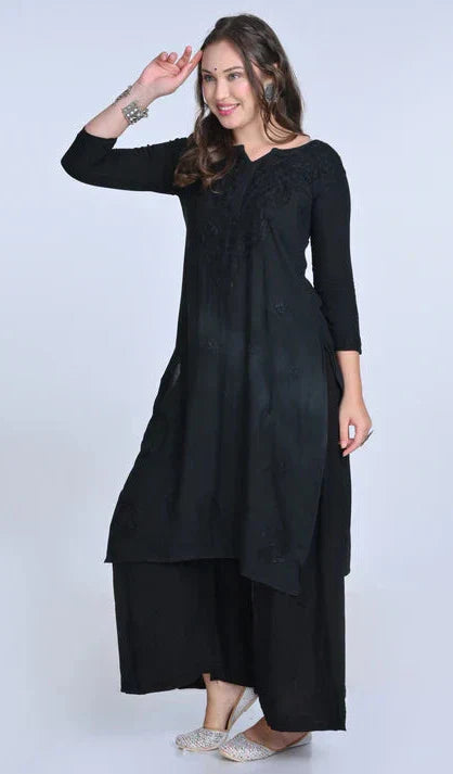 Chikankari Ryon Cotton Ombre Dyed 3pc Suit in 7 Beautiful colors