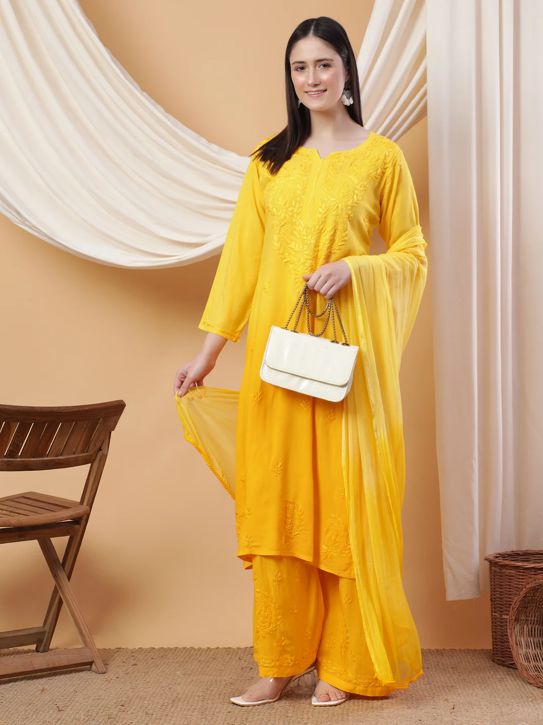 Meher Chikankari Ombre Rayon Co-ord Set