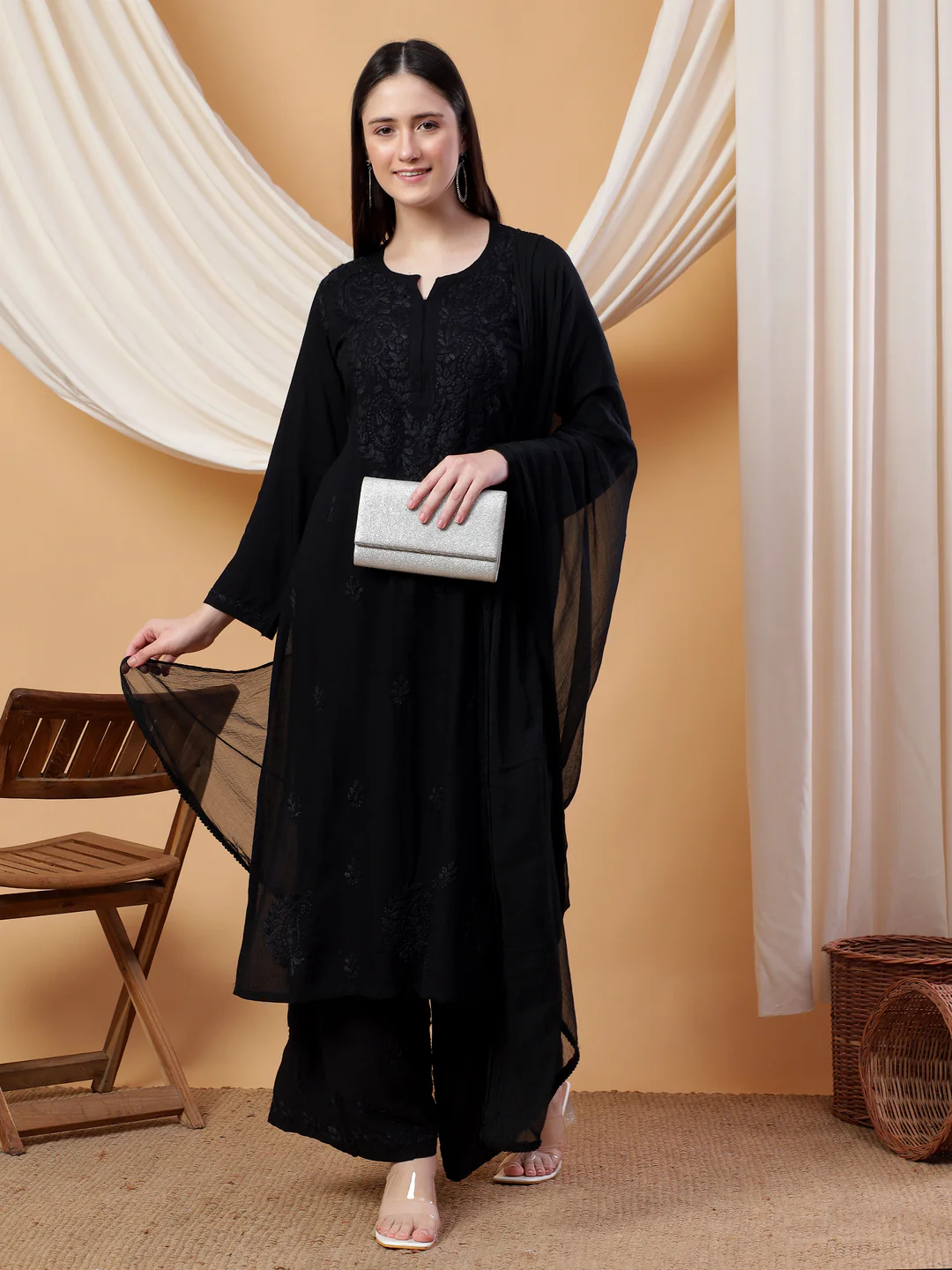 Meher Chikankari Ombre Rayon Co-ord Set