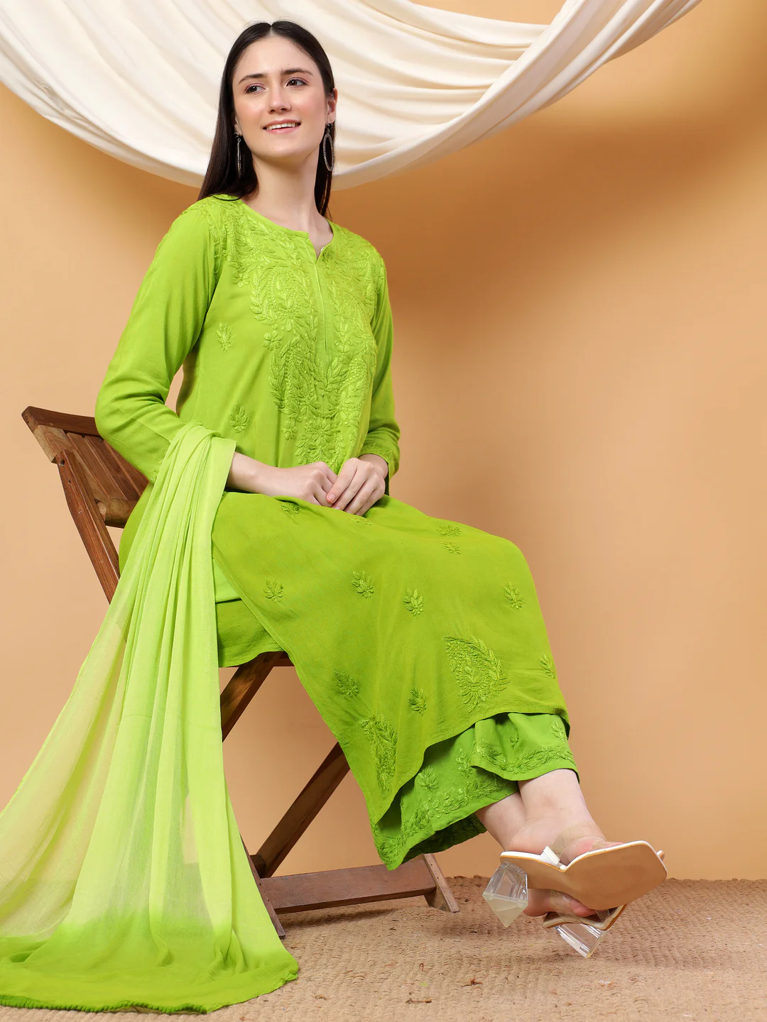 Meher Chikankari Ombre Rayon Co-ord Set
