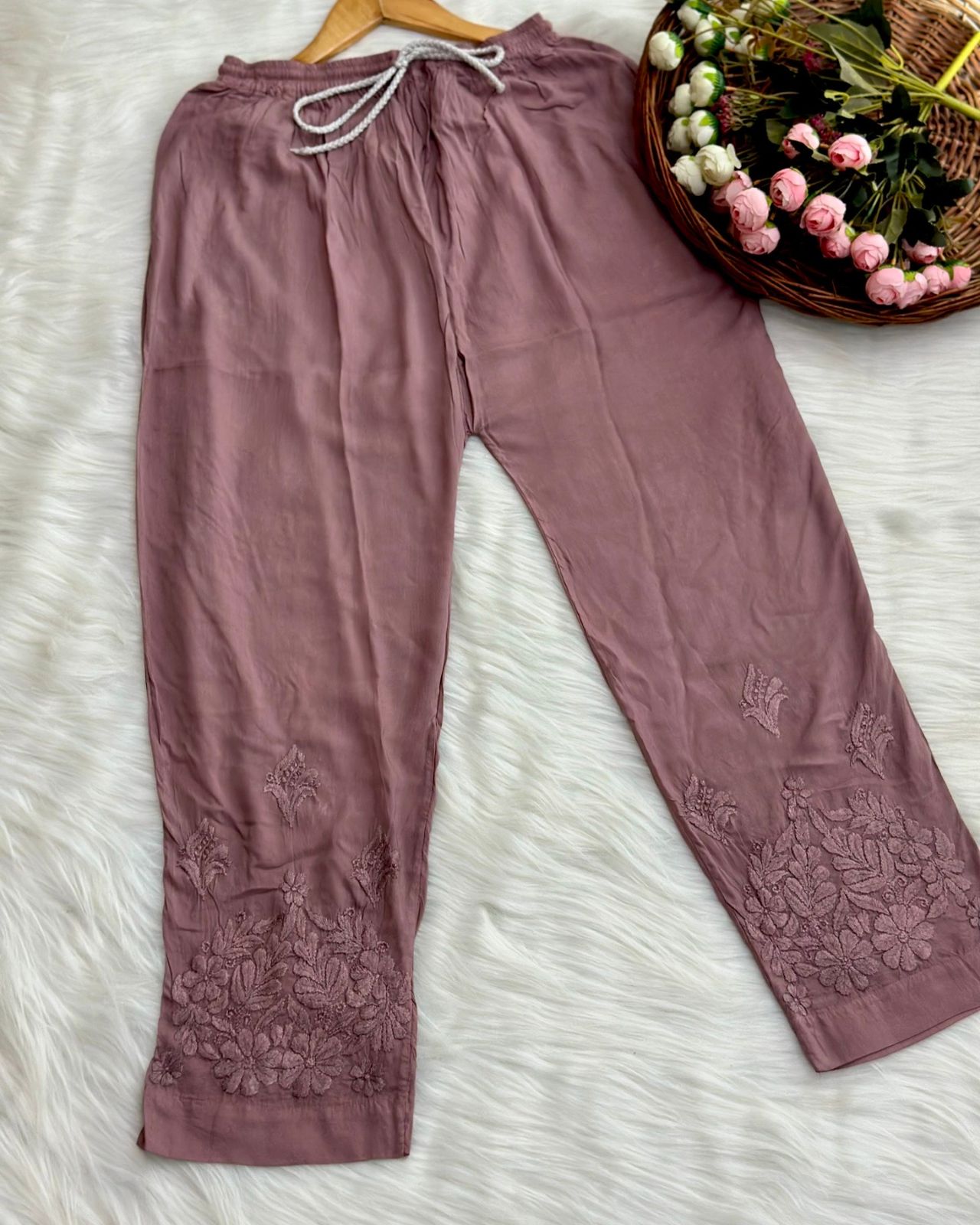 Premium Mauve Dye Modal And Pant Set