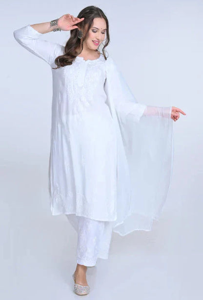 Chikankari Ryon Cotton Ombre Dyed 3pc Suit in 7 Beautiful colors