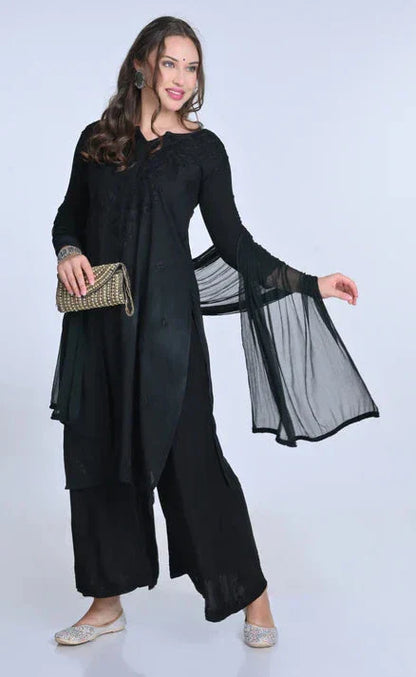 Chikankari Ryon Cotton Ombre Dyed 3pc Suit in 7 Beautiful colors