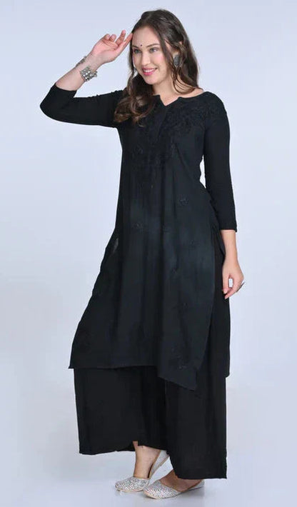 Chikankari Ryon Cotton Ombre Dyed 3pc Suit in 7 Beautiful colors