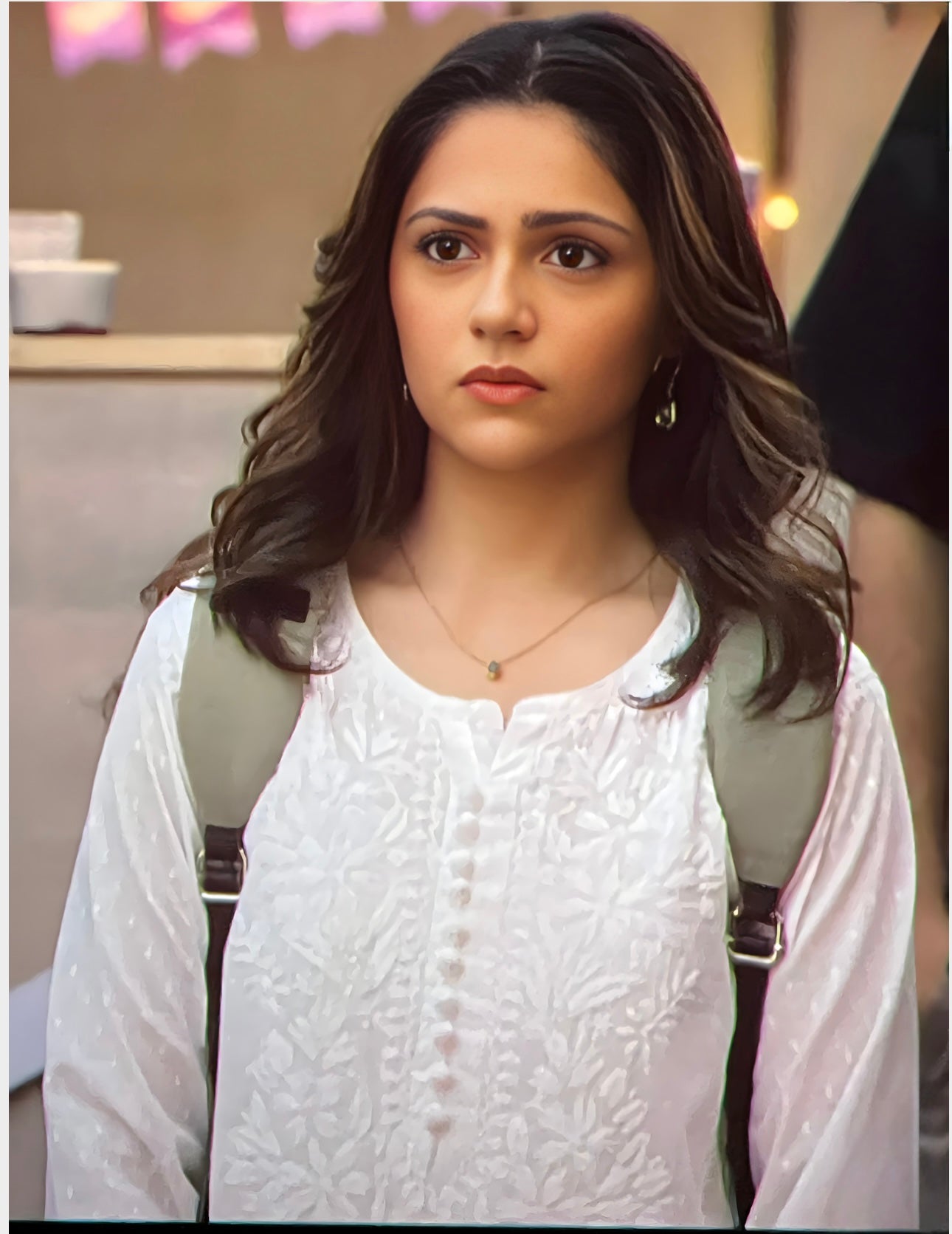 Vaani White Chikankari Cotton Straight Kurti – Inspired by Saiyaara Elegance
