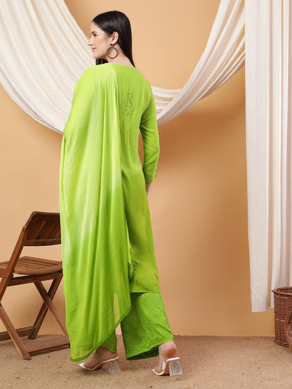 Meher Chikankari Ombre Rayon Co-ord Set