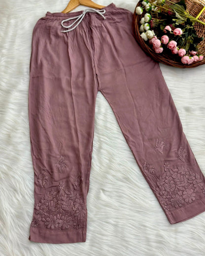 Premium Mauve Dye Modal And Pant Set